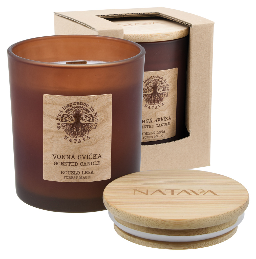 NATAVA Vonná sójová svíčka s esenciálními oleji - Kouzlo lesa