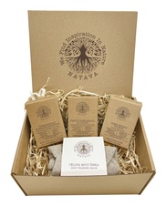 Dárkové balení mýdel NATAVA s mýdlenkou a mycí žínkou