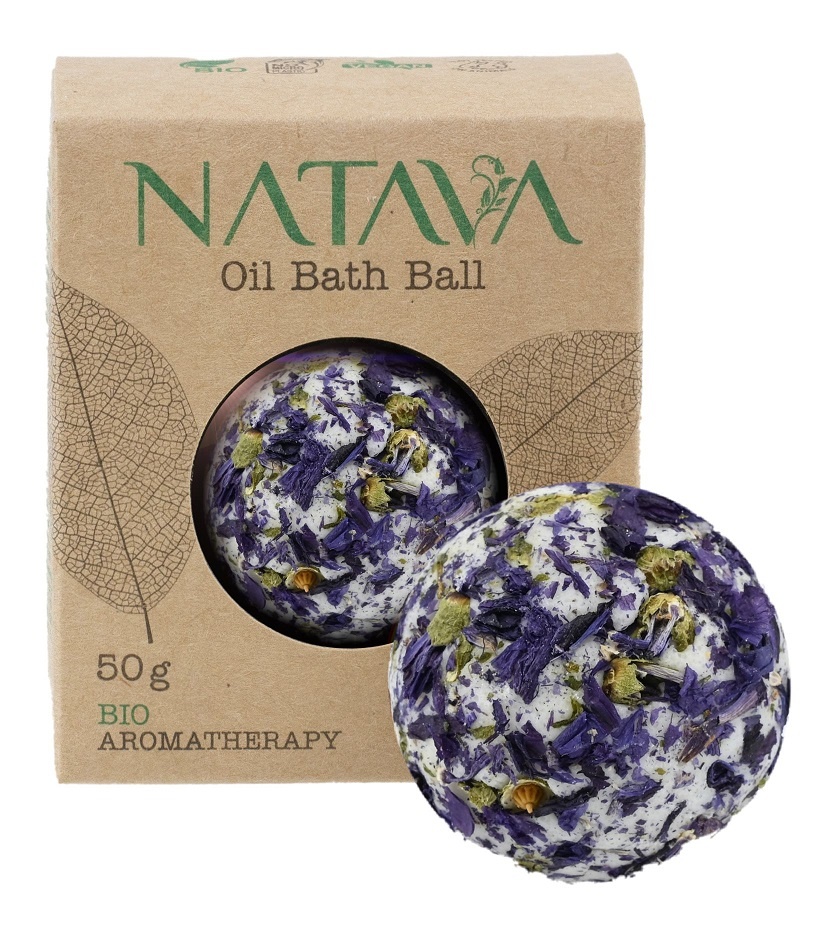 NATAVA olejová koule do koupele - Sléz lesní