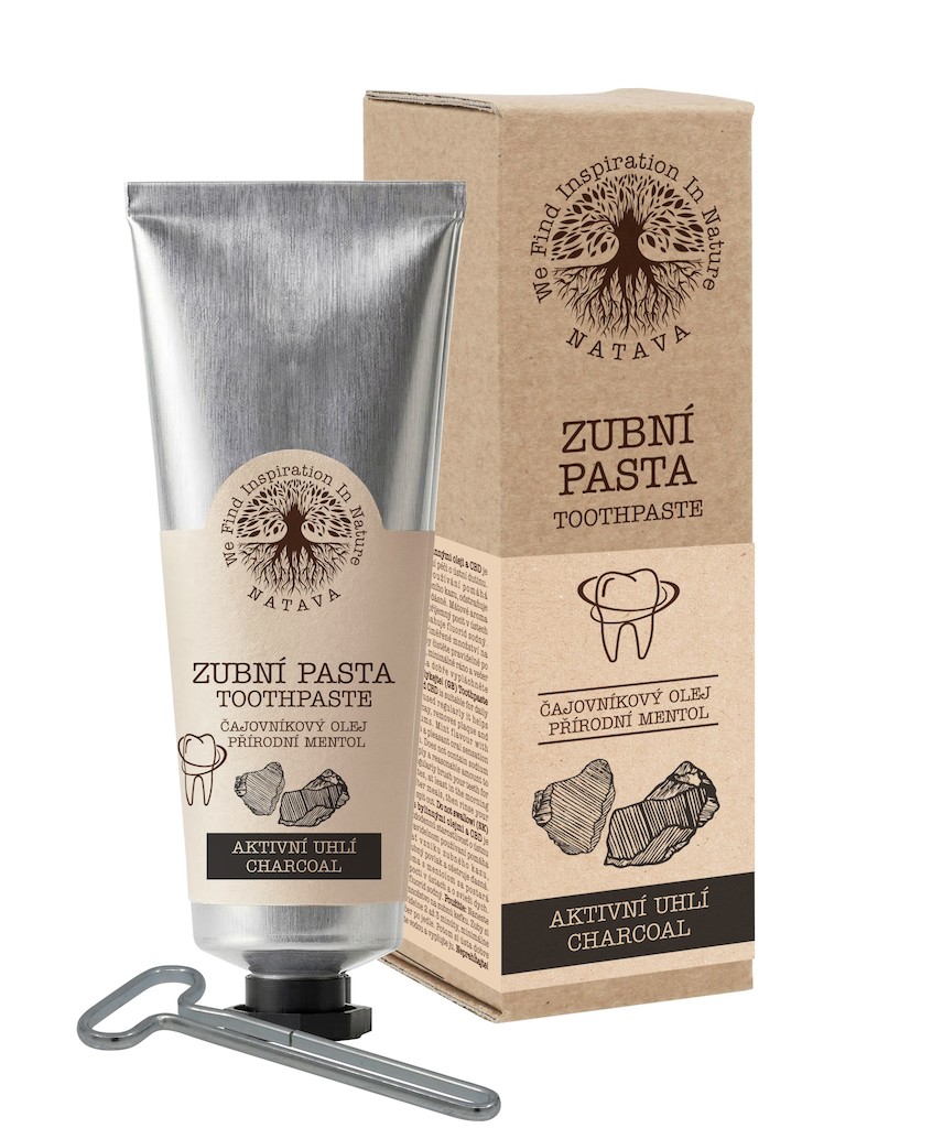 NATAVA Přírodní zubní pasta s Aktivním uhlím 80 g
