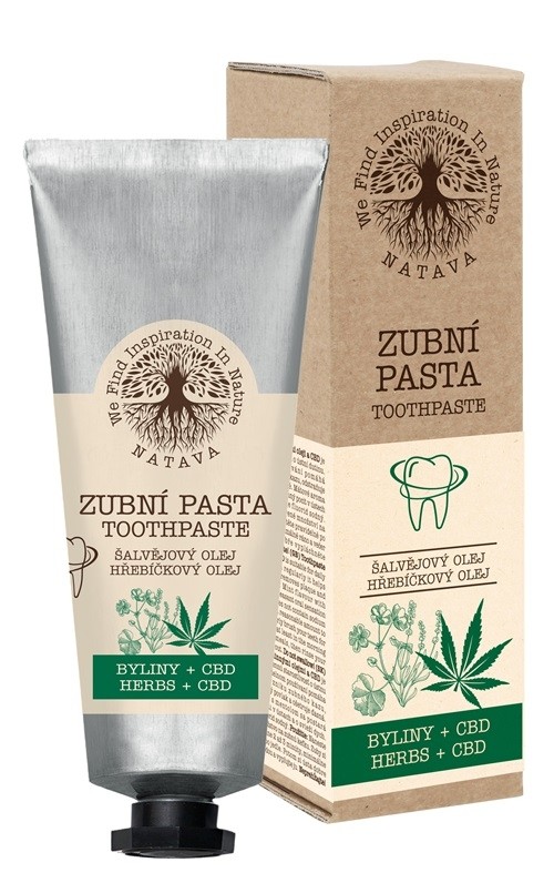 NATAVA Přírodní zubní pasta s bylinkami a CBD 80 g