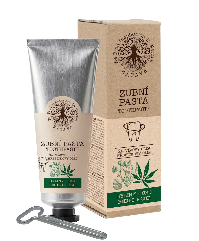 NATAVA Přírodní zubní pasta s bylinkami a CBD 80 g