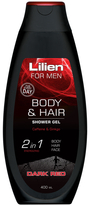 Lilien pánský sprchový gel a šampon 2v1 - Dark Red 400 ml