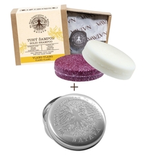Zvýhodněný set NATAVA - Ylang - Ylang tuhý šampon, balzám a mýdlenka ZDARMA