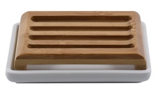 NATAVA Bambusová mýdlenka s keramickou podložkou