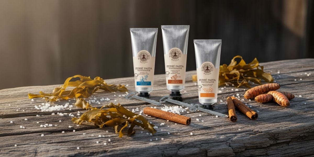 Nová řada přírodních zubních past NATAVA: Kurkuma, propolis i mořská řasa